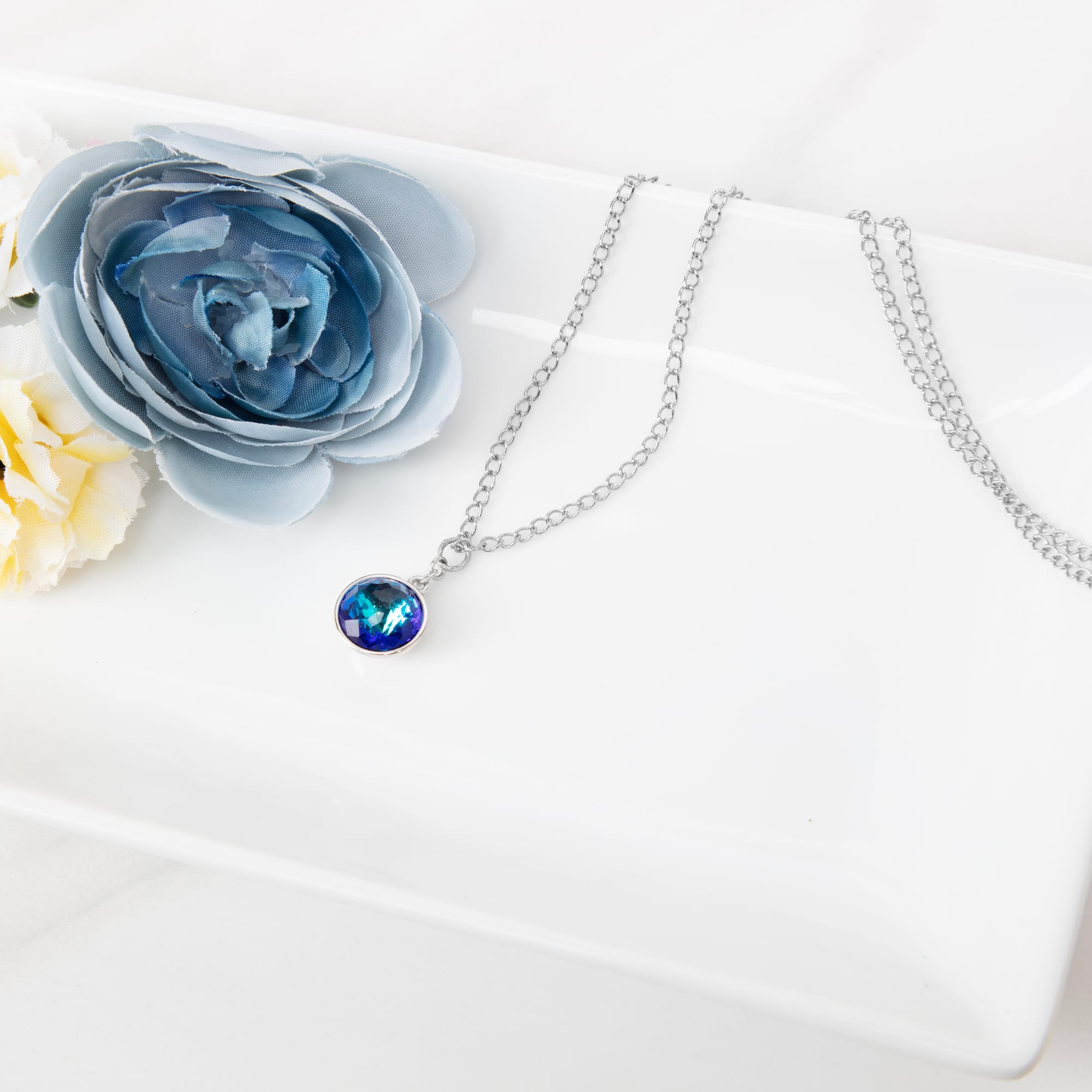 6 Pack: Blue Austrian Crystal Dome Charm by Bead Landing™